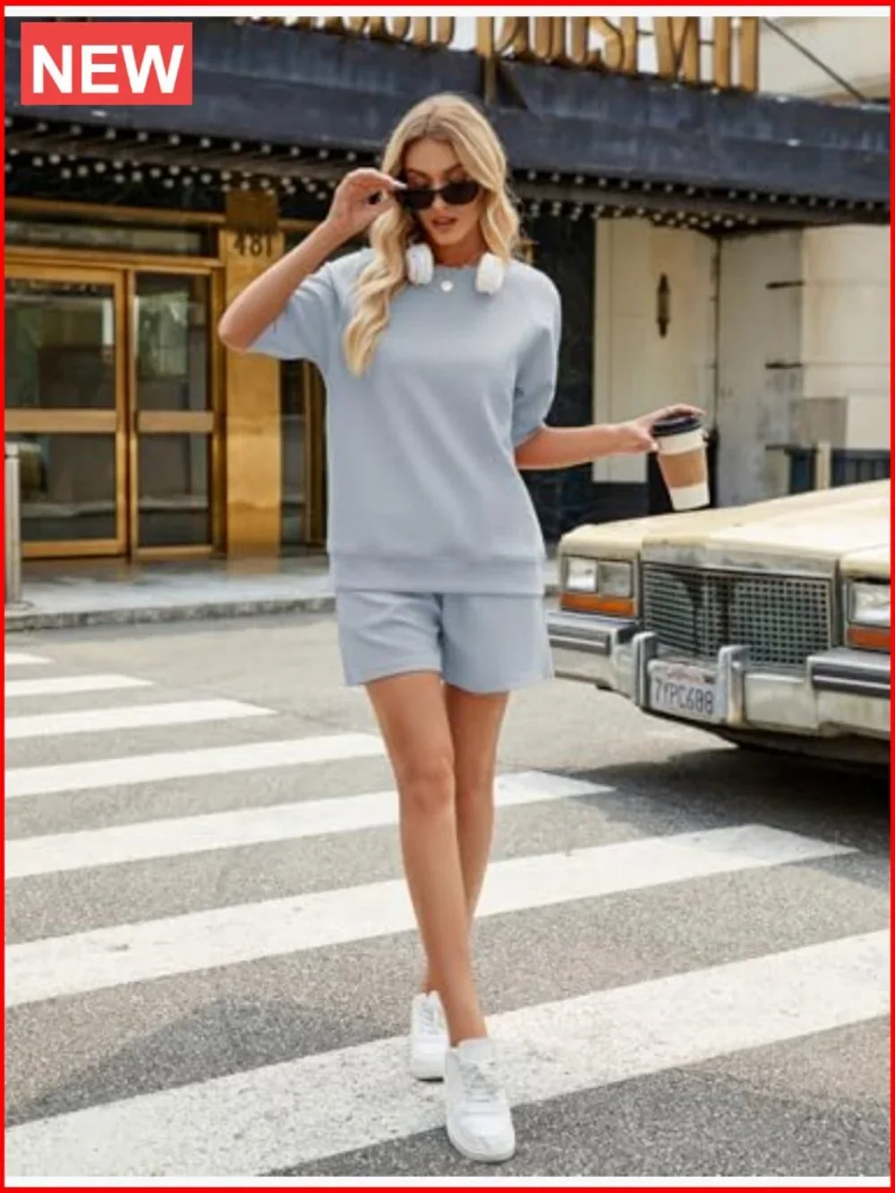 2 Piece Lounge Set: Short Sleeve Top & Shorts, Loungewear Matching Outfit